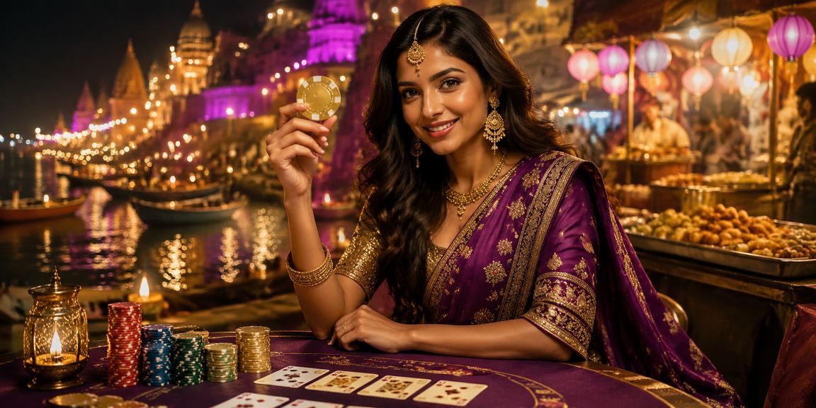 Rummy players using strategy during evening gaming in Varanasi